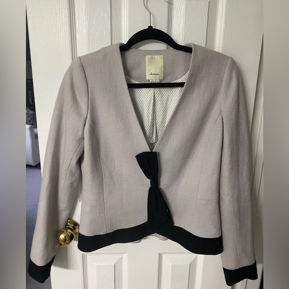 Anthropologie Elevenses bow blazer size 10 EUC - Picture 2 of 5
